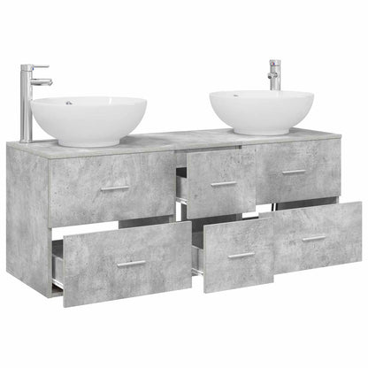 Bathroom Furniture Set 3 pcs Concrete Grey 49.5 x 44.5 x 65 cm