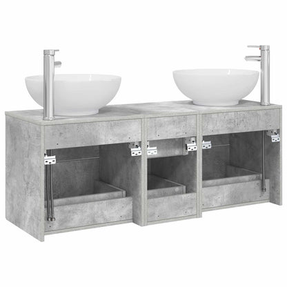 Bathroom Furniture Set 3 pcs Concrete Grey 49.5 x 44.5 x 65 cm