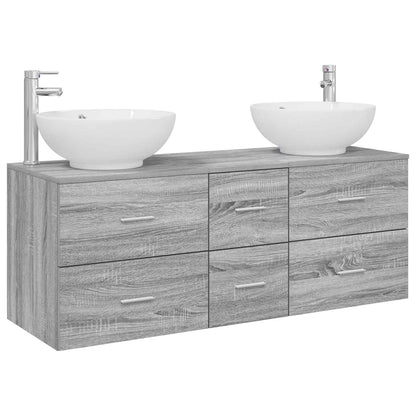 Bathroom Furniture Set 3 pcs Grey Sonoma 49.5 x 44.5 x 65 cm