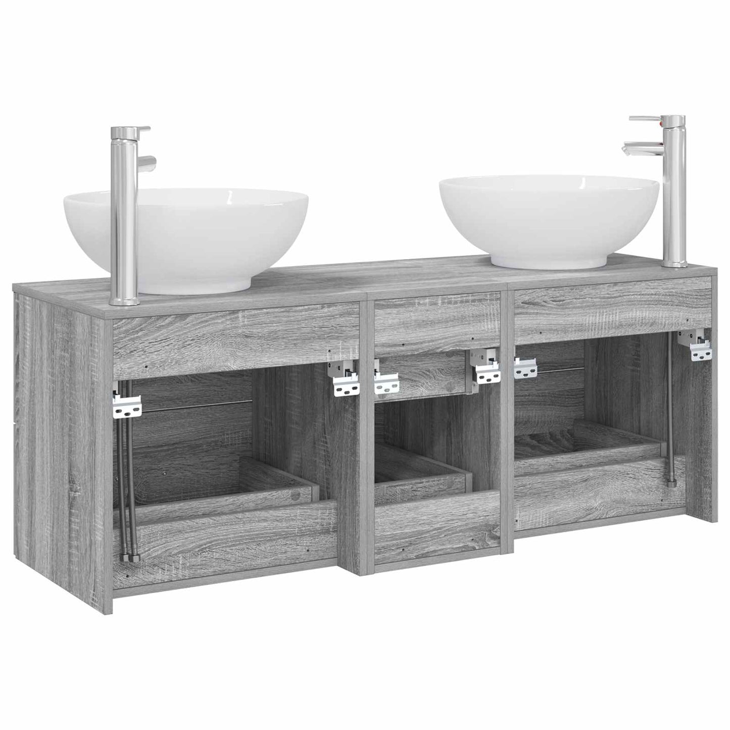 Bathroom Furniture Set 3 pcs Grey Sonoma 49.5 x 44.5 x 65 cm