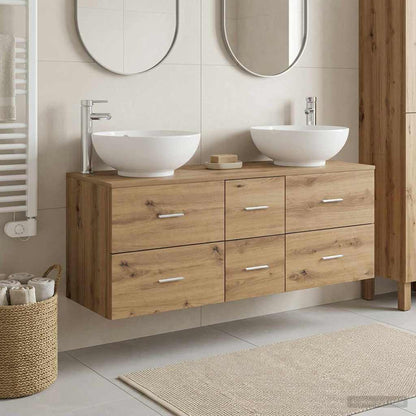 Bathroom Furniture Set 3 pcs Artisan Oak 49.5 x 44.5 x 65 cm