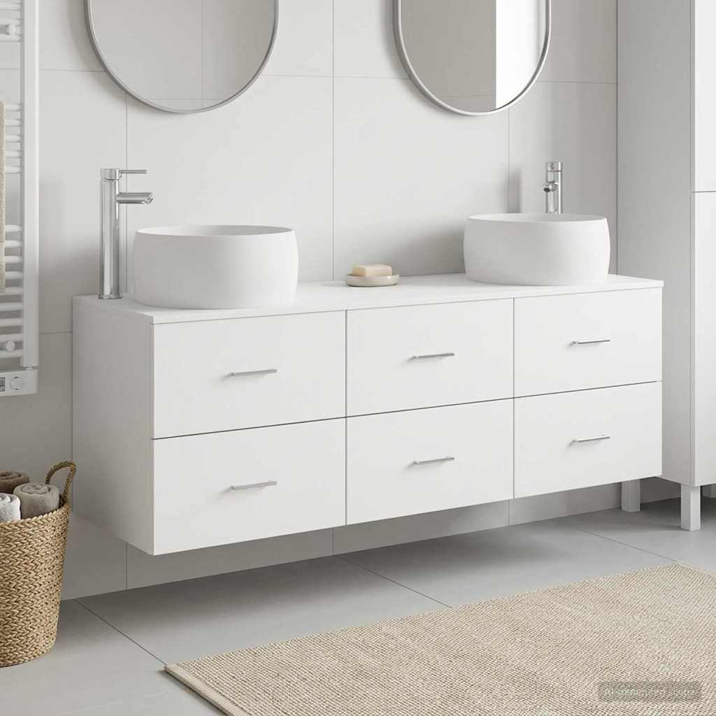 Bathroom Furniture Set 3 pcs White 49.5 x 44.5 x 66 cm
