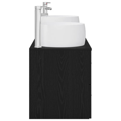 Bathroom Furniture Set 3 pcs Black 49.5 x 44.5 x 66 cm