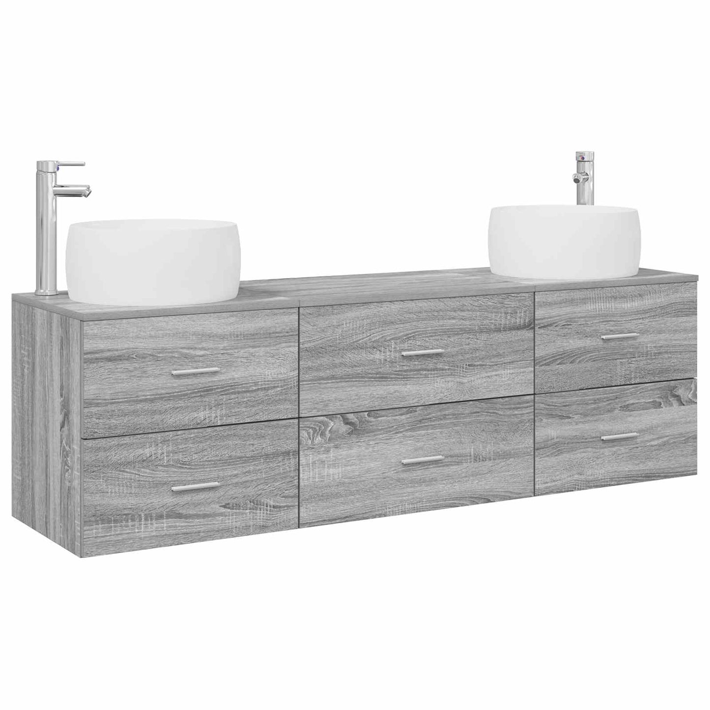 Bathroom Furniture Set 3 pcs Grey Sonoma 49.5 x 44.5 x 66 cm