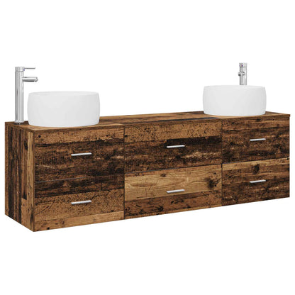 Bathroom Furniture Set 3 pcs Old Wood 49.5 x 44.5 x 66 cm