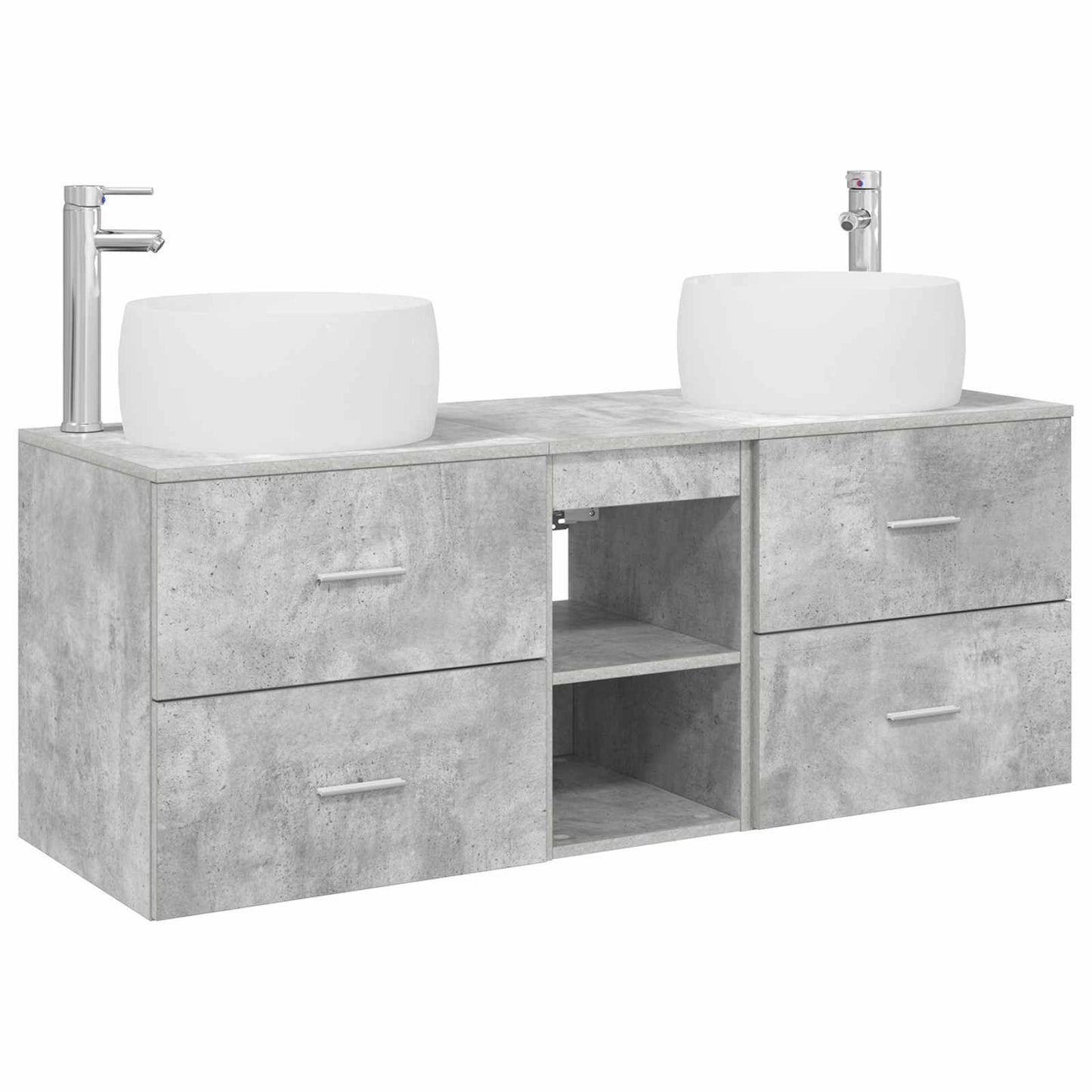 Bathroom Furniture Set 3 pcs Concrete Grey 49.5 x 44.5 x 66 cm