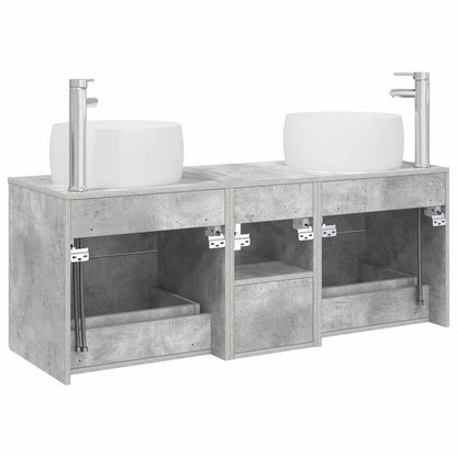 Bathroom Furniture Set 3 pcs Concrete Grey 49.5 x 44.5 x 66 cm