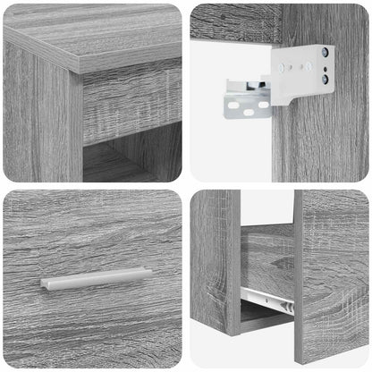 Bathroom Furniture Set 3 pcs Grey Sonoma 49.5 x 44.5 x 66 cm