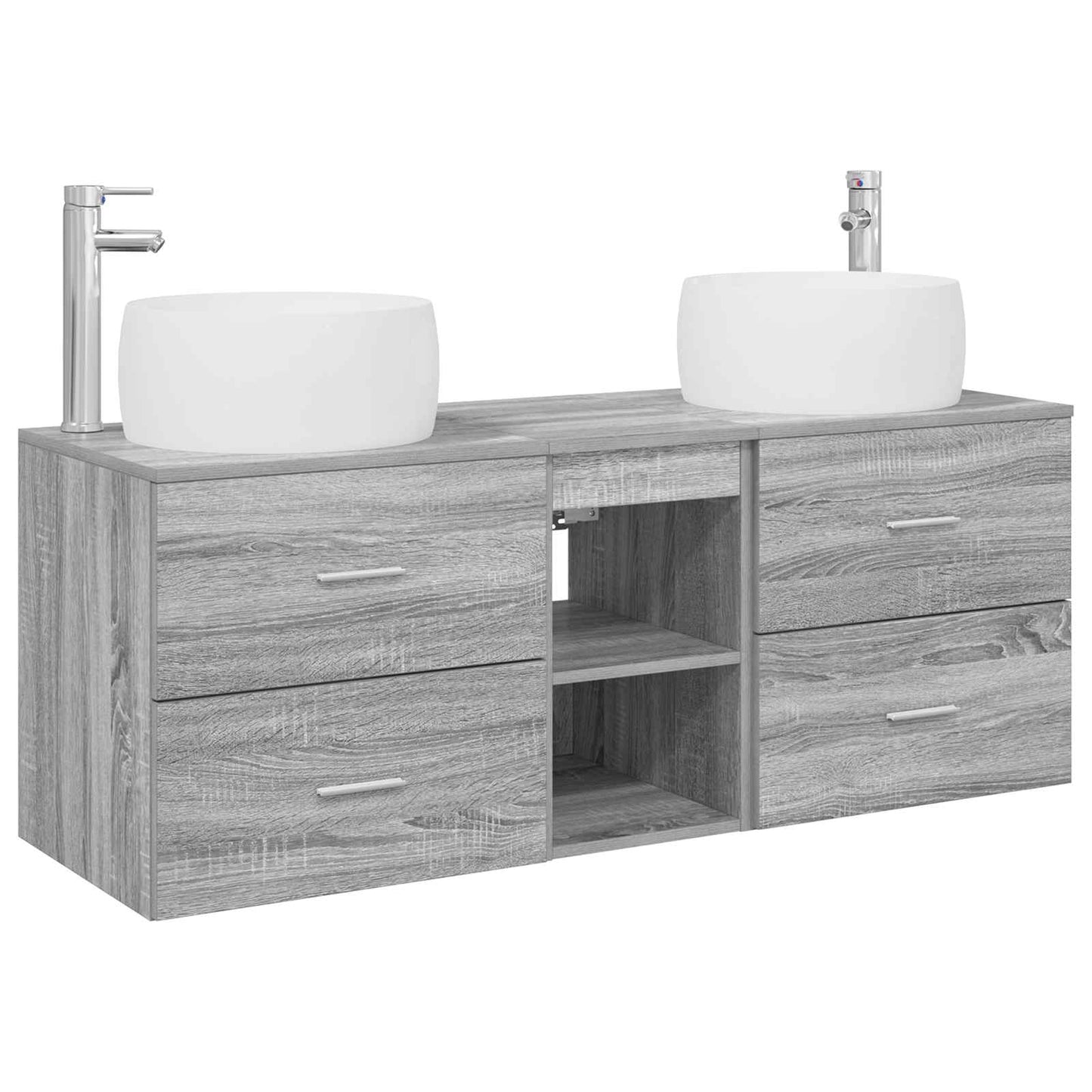 Bathroom Furniture Set 3 pcs Grey Sonoma 49.5 x 44.5 x 66 cm