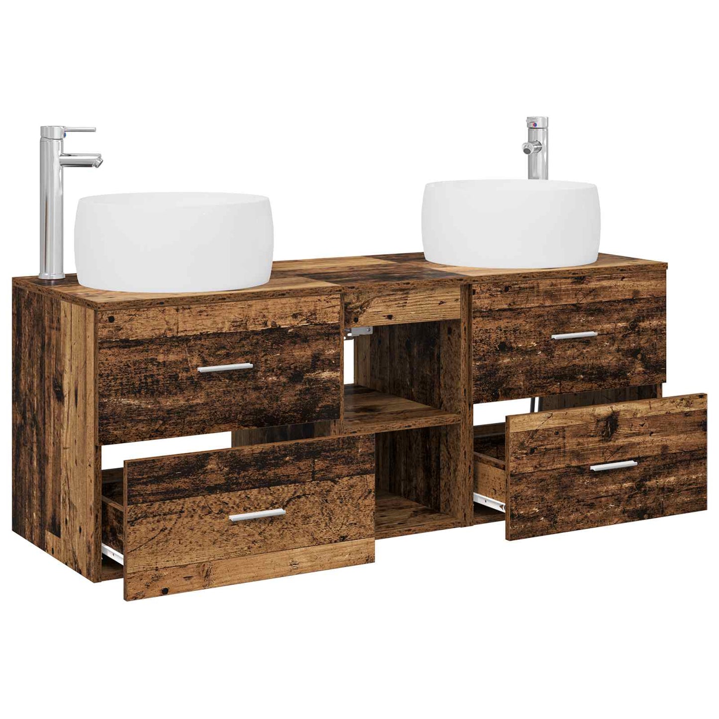 Bathroom Furniture Set 3 pcs Old Wood 49.5 x 44.5 x 66 cm