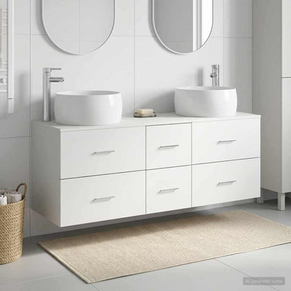 Bathroom Furniture Set 3 pcs White 49.5 x 44.5 x 66 cm