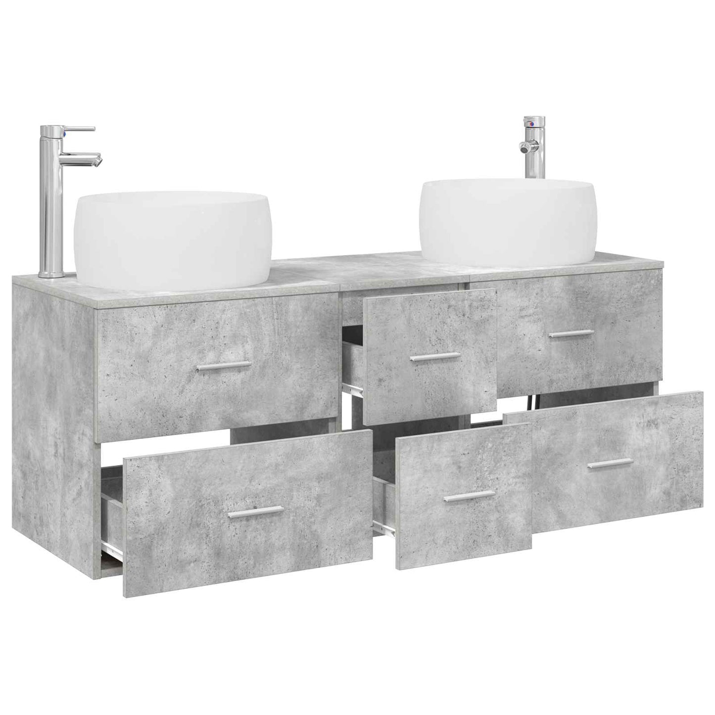 Bathroom Furniture Set 3 pcs Concrete Grey 49.5 x 44.5 x 66 cm