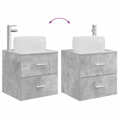 Bathroom Furniture Set 3 pcs Concrete Grey 49.5 x 44.5 x 66 cm