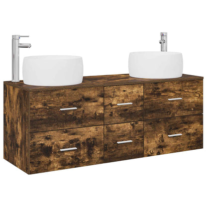 Bathroom Furniture Set 3 pcs Smoked Oak 49.5 x 44.5 x 66 cm
