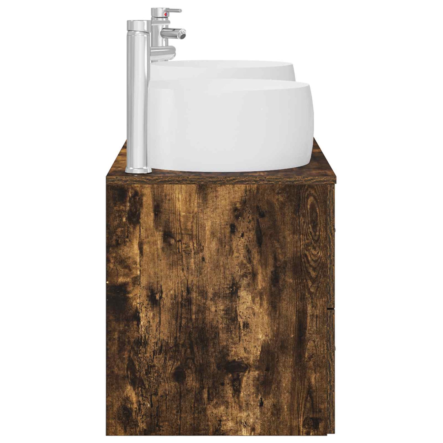 Bathroom Furniture Set 3 pcs Smoked Oak 49.5 x 44.5 x 66 cm
