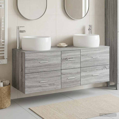 Bathroom Furniture Set 3 pcs Grey Sonoma 49.5 x 44.5 x 66 cm
