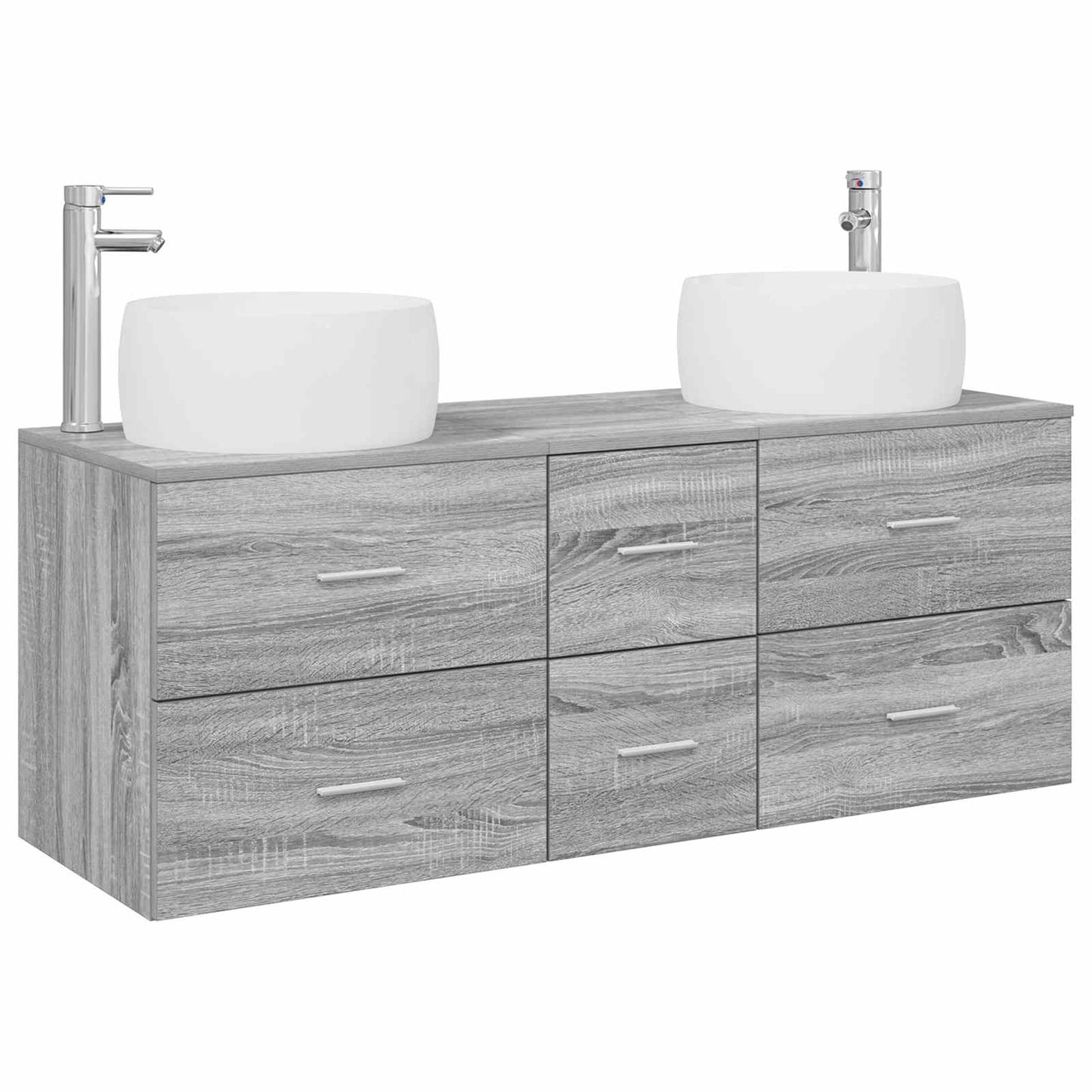 Bathroom Furniture Set 3 pcs Grey Sonoma 49.5 x 44.5 x 66 cm