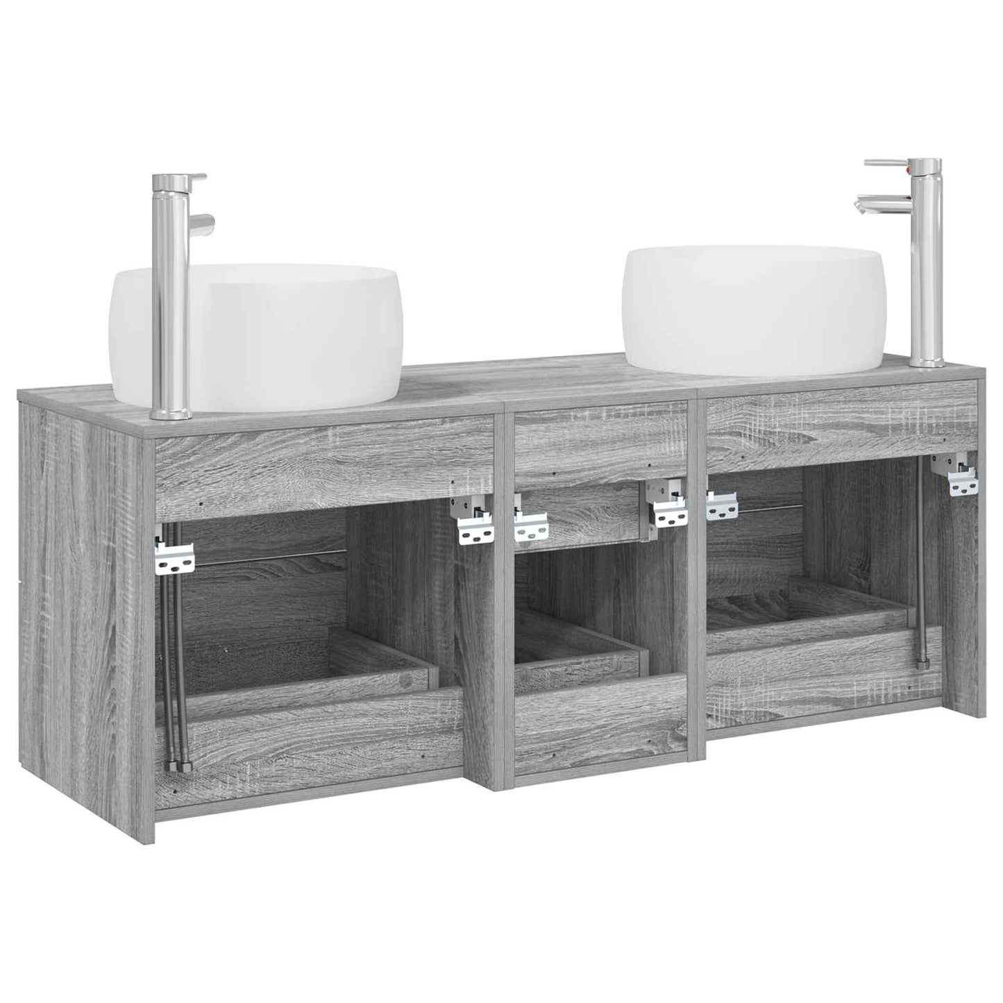 Bathroom Furniture Set 3 pcs Grey Sonoma 49.5 x 44.5 x 66 cm