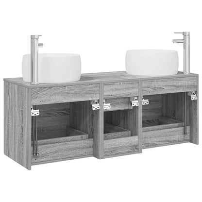 Bathroom Furniture Set 3 pcs Grey Sonoma 49.5 x 44.5 x 66 cm