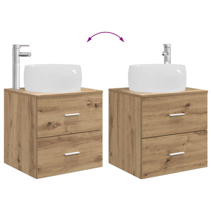 Bathroom Furniture Set 3 pcs Artisan Oak 49.5 x 44.5 x 66 cm