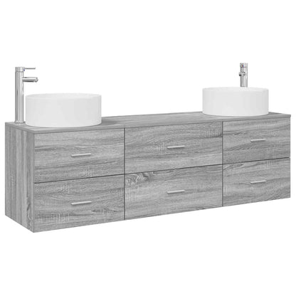 Bathroom Furniture Set 3 pcs Grey Sonoma 49.5 x 44.5 x 65.5 cm