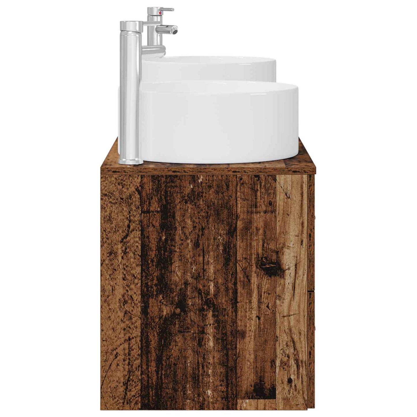 Bathroom Furniture Set 3 pcs Old Wood 49.5 x 44.5 x 65.5 cm