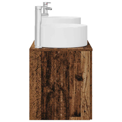 Bathroom Furniture Set 3 pcs Old Wood 49.5 x 44.5 x 65.5 cm