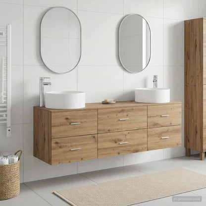 Bathroom Furniture Set 3 pcs Artisan Oak 49.5 x 44.5 x 65.5 cm