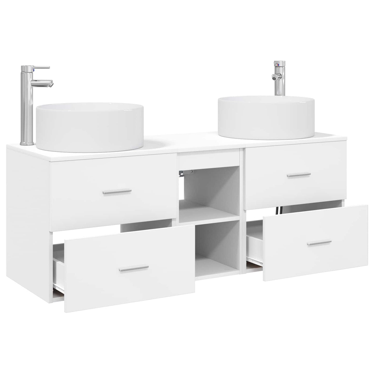 Bathroom Furniture Set 3 pcs White 49.5 x 44.5 x 65.5 cm