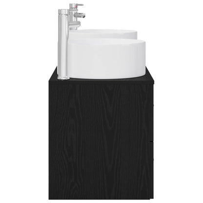 Bathroom Furniture Set 3 pcs Black 49.5 x 44.5 x 65.5 cm