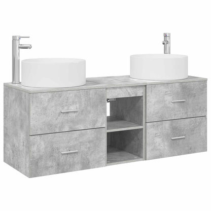Bathroom Furniture Set 3 pcs Concrete Grey