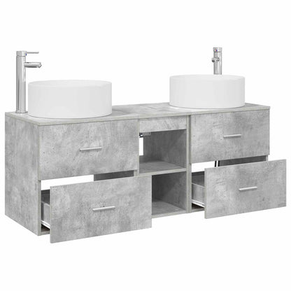 Bathroom Furniture Set 3 pcs Concrete Grey