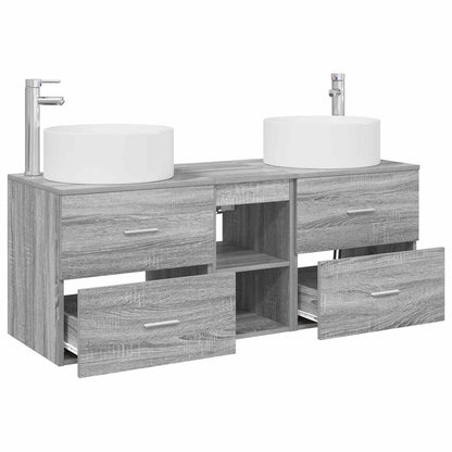 Bathroom Furniture Set 3 pcs Grey Sonoma 49.5 x 44.5 x 65.5 cm