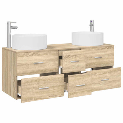 Bathroom Furniture Set 3 pcs Sonoma Oak 49.5 x 44.5 x 65.5 cm