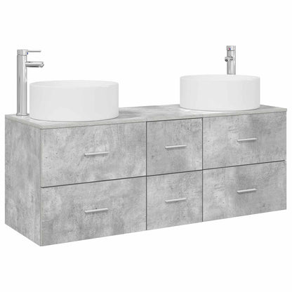 Bathroom Furniture Set 3 pcs Concrete Grey