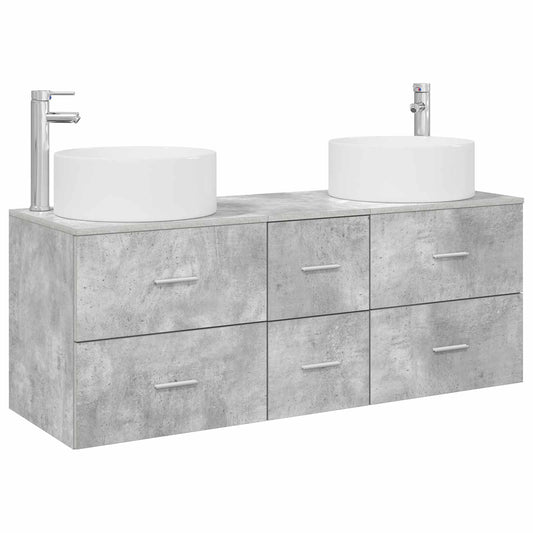 Bathroom Furniture Set 3 pcs Concrete Grey