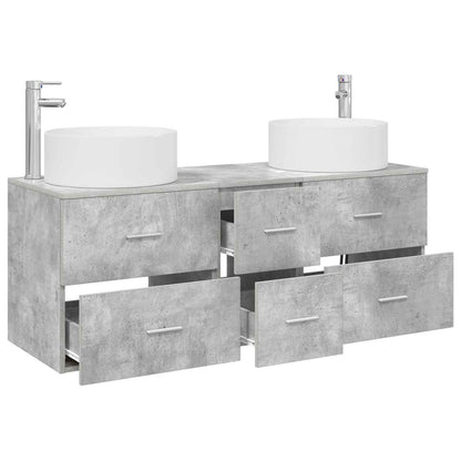 Bathroom Furniture Set 3 pcs Concrete Grey