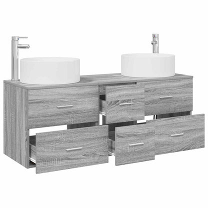 Bathroom Furniture Set 3 pcs Grey Sonoma 49.5 x 44.5 x 65.5 cm