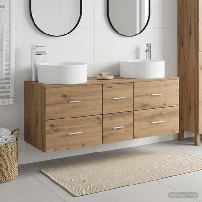 Bathroom Furniture Set 3 pcs Artisan Oak 49.5 x 44.5 x 65.5 cm