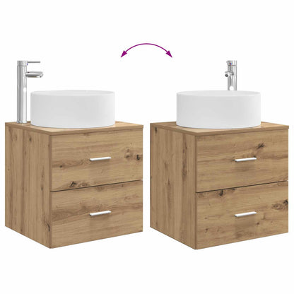 Bathroom Furniture Set 3 pcs Artisan Oak 49.5 x 44.5 x 65.5 cm
