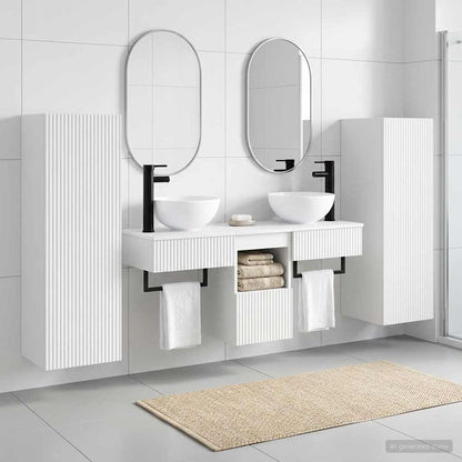 Bathroom Furniture Set 5 pcs White 33 x 34.5 x 100 cm