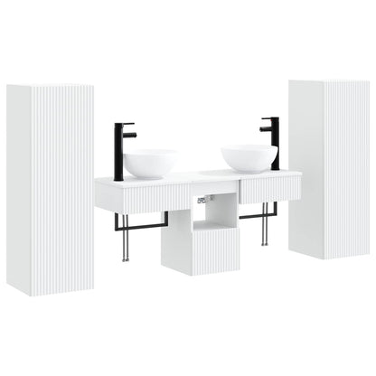 Bathroom Furniture Set 5 pcs White 33 x 34.5 x 100 cm