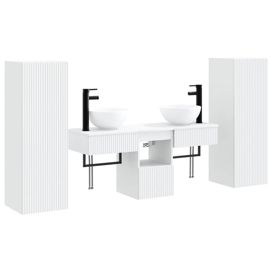 Bathroom Furniture Set 5 pcs White 33 x 34.5 x 100 cm