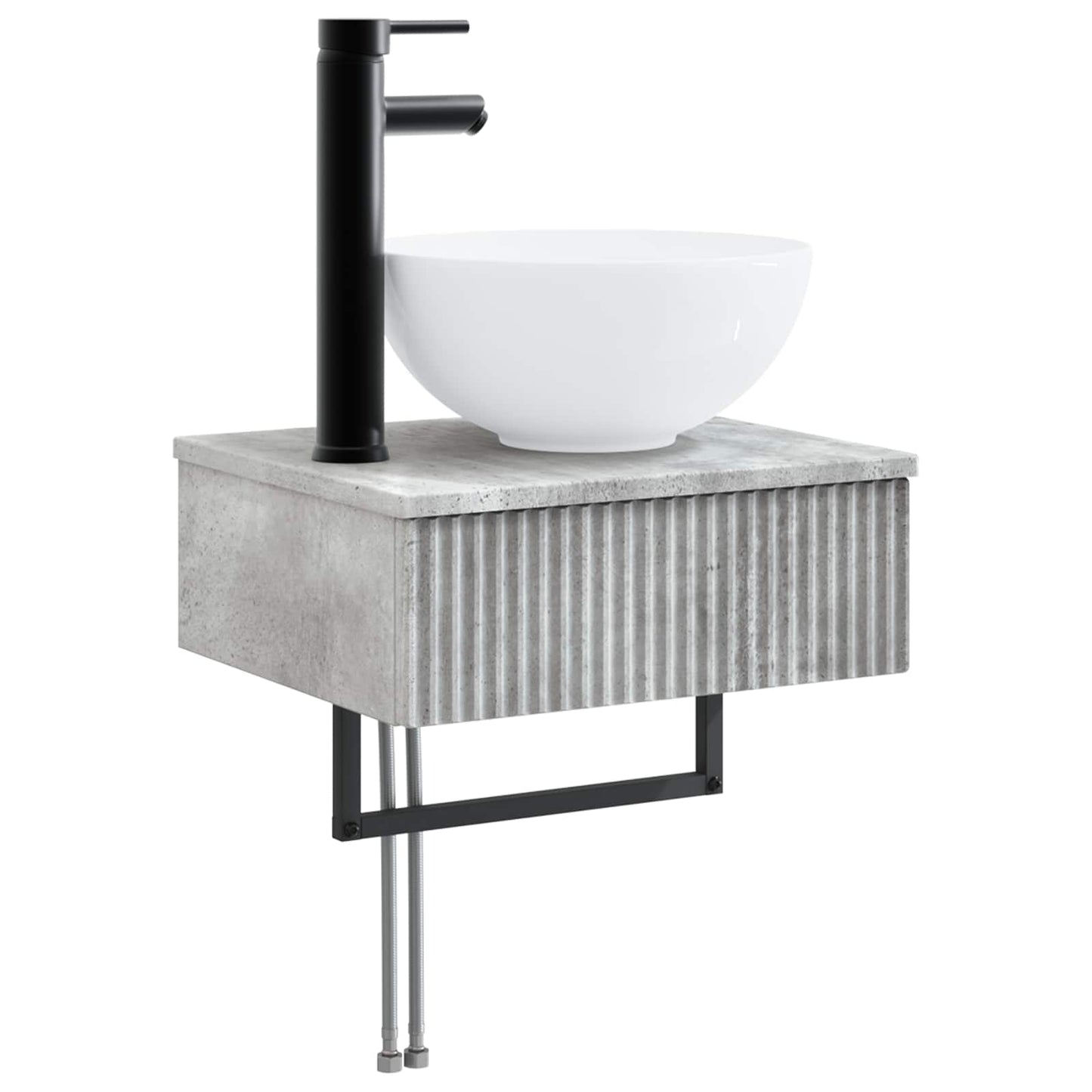 Bathroom Furniture Set 5 pcs Concrete Grey 33 x 34.5 x 100 cm