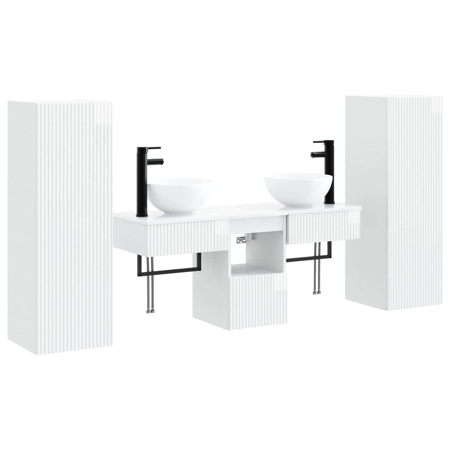 Bathroom Furniture Set 5 pcs High Gloss White