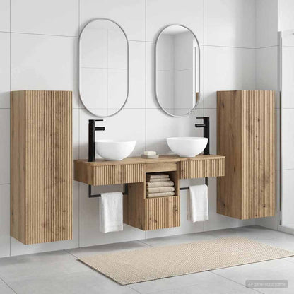 Bathroom Furniture Set 5 pcs Artisan Oak 33 x 34.5 x 100 cm