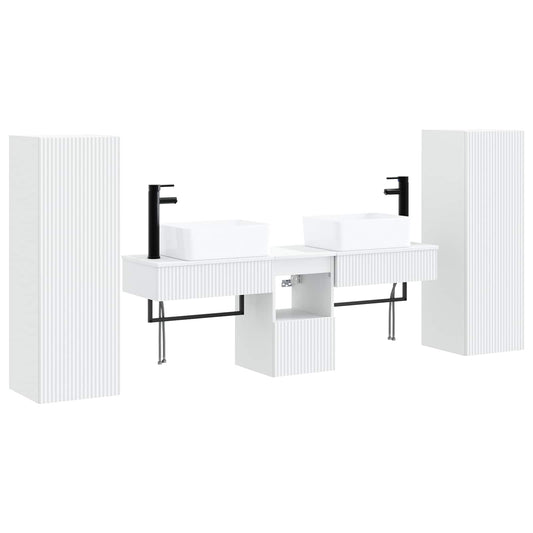 Bathroom Furniture Set 5 pcs White 33 x 34.5 x 100 cm