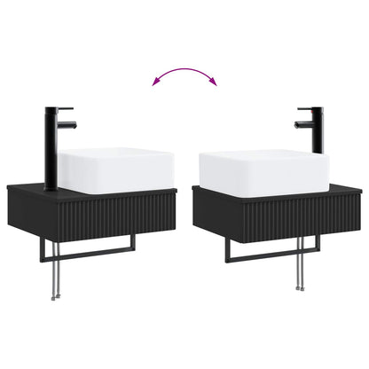 Bathroom Furniture Set 5 pcs Black 33 x 34.5 x 100 cm