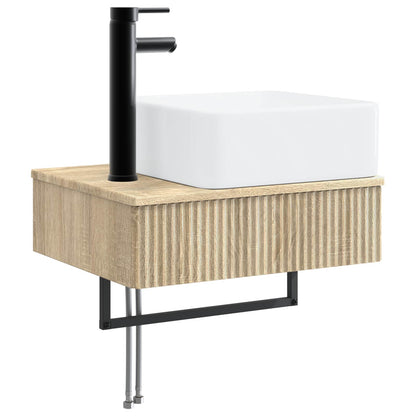 Bathroom Furniture Set 5 pcs Sonoma Oak 33 x 34.5 x 100 cm