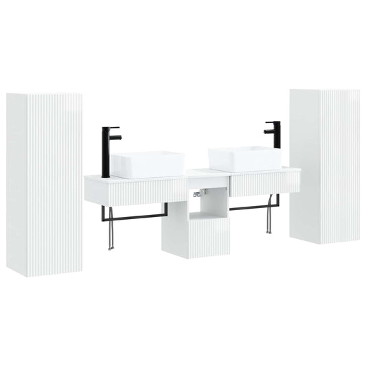 Bathroom Furniture Set 5 pcs High Gloss White